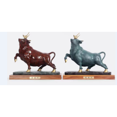 Colored Copper Announcement Cow Ornament